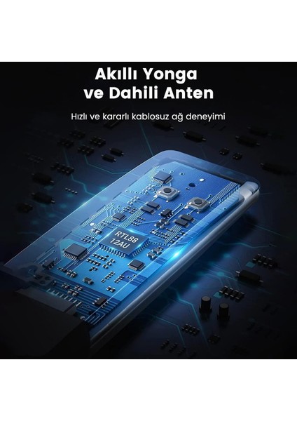 AC1300 USB 3.0 1300Mbps 2.4/5Ghz Wi-Fi Kablosuz Alıcı Ağ Adaptörü, 50340