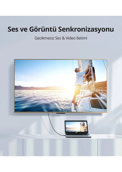 4K HDMI Kablo, 1 m, Siyah, 10115