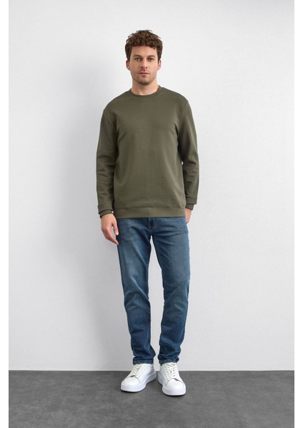 Haki Regular Fit Bisiklet Yaka Sweatshirt indirimleri