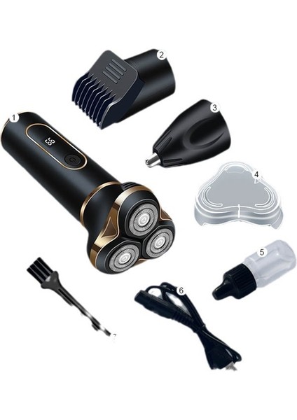 Elektrikli Tıraş Makinesi, Çok Işlevli 3'ü 1 Arada LCD Dijital Ekranlı Erkek USB Şarj Edilebilir Tıraş Makinesi Seti (Yurt Dışından) fiyatları