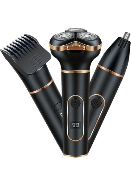 Elektrikli Tıraş Makinesi, Çok Işlevli 3'ü 1 Arada LCD Dijital Ekranlı Erkek USB Şarj Edilebilir Tıraş Makinesi Seti (Yurt Dışından) modelleri