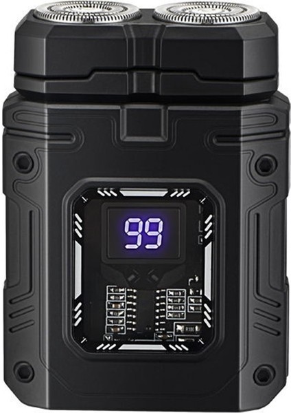 Erkekler Için Havalı Mecha Tarzı Manyetik Elektrikli Tıraş Makinesi, Akıllı Dijital Ekran, Hızlı Şarjlı Sakal Tıraş Makinesi. (Yurt Dışından)