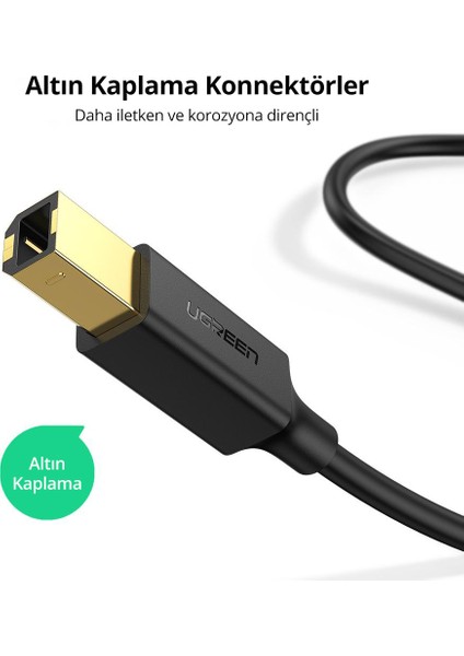 USB-A - USB-B Yazıcı Tarayıcı Kablosu 2 Metre, Siyah, 20847