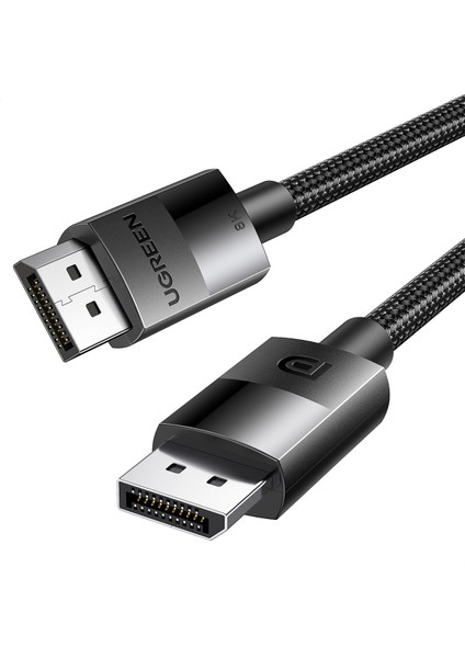 8K 60Hz Displayport - Displayport 1.4 Örgülü Kablo 2 Metre, Siyah, 80392