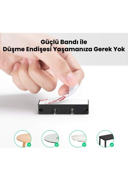 3+1 Kanallı Silikon Kablo Düzenleyici Organizatör, 70585