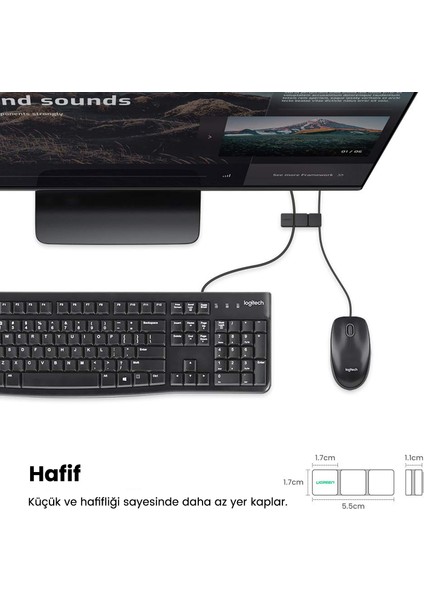 3+1 Kanallı Silikon Kablo Düzenleyici Organizatör, 70585