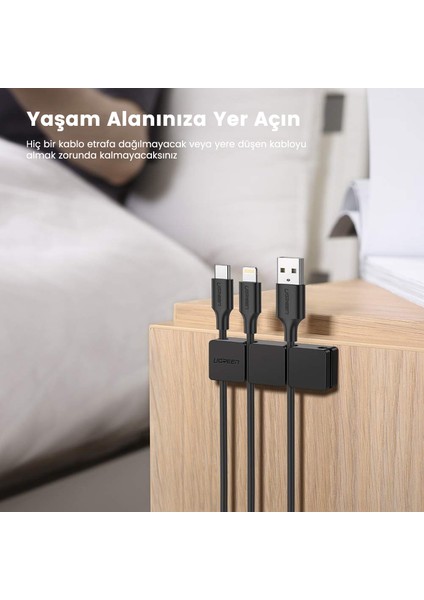 3+1 Kanallı Silikon Kablo Düzenleyici Organizatör, 70585