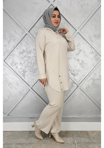 Kadın Çıt Çıt Detaylı Tesettür Takım