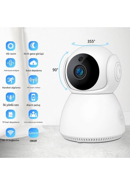 Home Security Camera 360° Ev Güvenlik Kamerası Ip 3mp fiyatları