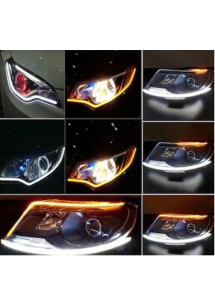 Far Üstü Dinamik Kayar Sinyalli Gündüz Ledi 60 cm Yeni Nesil