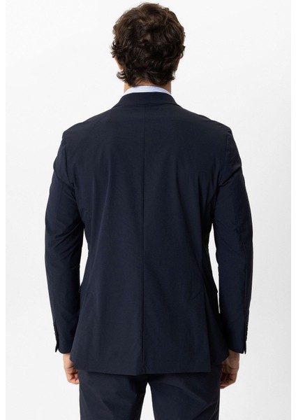 Lacivert Slim Fit Mono Yaka Ceket fırsatları