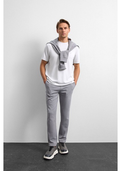 Gri Regular Fit Düz Paça Jogger Pantolon