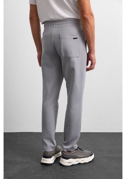 Gri Regular Fit Düz Paça Jogger Pantolon