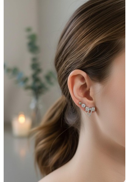 Gümüş Kadın Çelik 6'lı Küpe Seti Clk-Kp-3lu-Set-01-Gms fiyatları