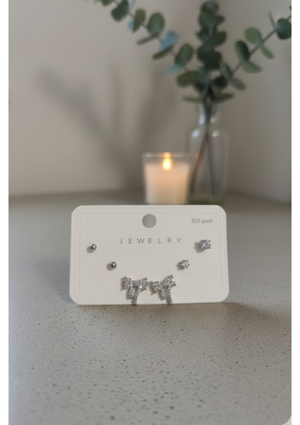 Gümüş Kadın Çelik 6'lı Küpe Seti Clk-Kp-3lu-Set-01-Gms fırsatları