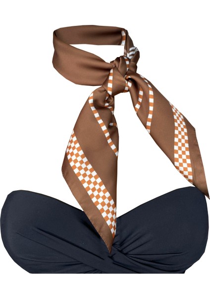 Nil Scarf Brown/ecru 70*70 cm Fular Eşarp fırsatları
