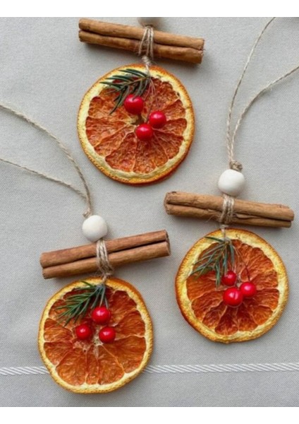3 Parça Dekoratif Yılbaşı Süsü Portakal Renkli, Dolap, Duvar, Raf, Askı Için modelleri