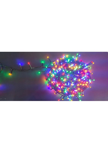 Yılbaşı Kablo Işık 100 Led, Renkli ve Parlak Dekorasyon Aydınlatması