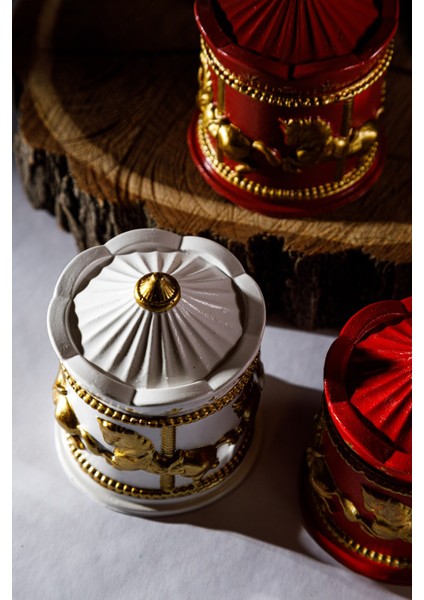 Beyaz Beton Mumluk, Yılbaşı ve Masal Atmosferi Için Şık Dekorasyon Seçeneği fırsatları