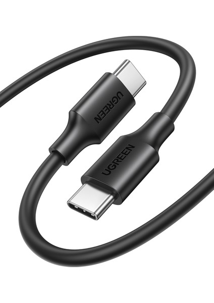 USB-C 60W 3A QC PD Hızlı Şarj Kablosu, 0,5 Metre, Siyah, 50996