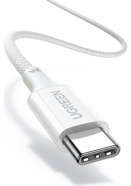 Usb-C 100W 5A Qc Pd Örgülü Hızlı Şarj Kablosu, 1 Metre, Beyaz, 35220 fiyatları