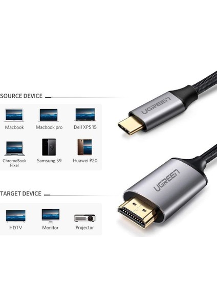 USB-C to HDMI Dönüştürücü Kablo 1.5m, 50570 fiyatları