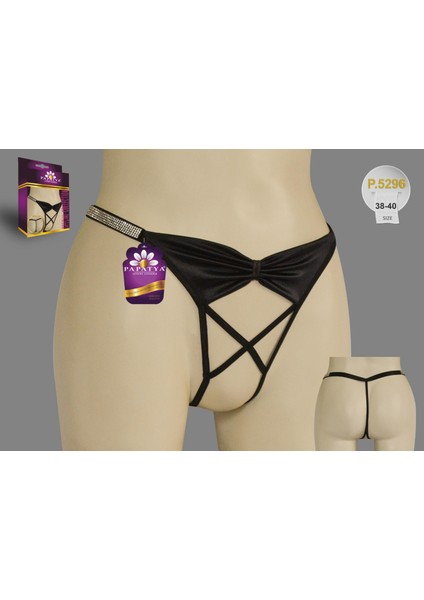 Ön Üst Saten Alt Ip Özel Bölgesi Açık Taşlı Tanga modelleri