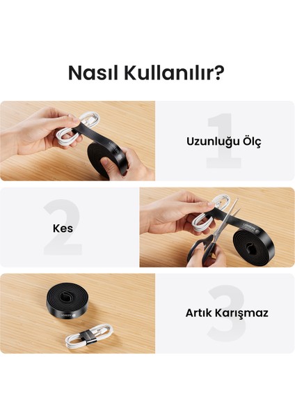 Kablo Düzenleyici Cırt Band 2 Metre, 40354