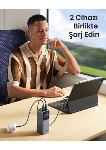 Nexode Pro 12.000 Mah 100W Hızlı Şarj Powerbank, 1xusb-C, 1xusb-A, 35526B