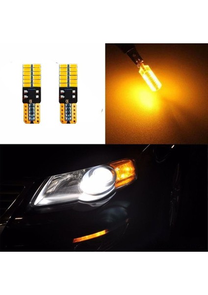 LED Ampul Dipsiz Turuncu 24 LED 12V (1tk) modelleri