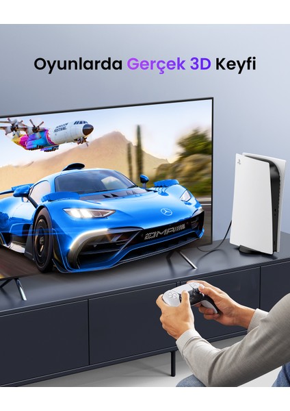 8K 60Hz Ultra HD HDMI 2.1 Görüntü Aktarma Kablosu, 1 Metre, 80401