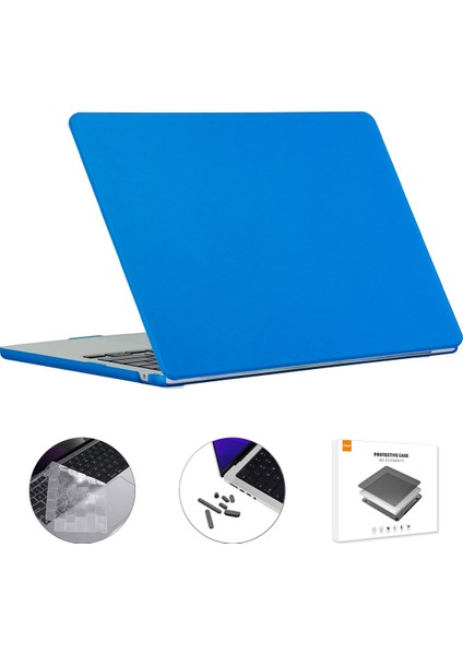Macbook Air 15 (2025) / (2023) A2941 / A3114 (Ab Sürümü) Tpu Filmli Mat Dizüstü Bilgisayar Kılıfı + Fişler (Yurt Dışından)