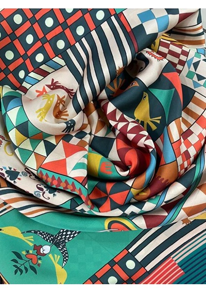 Lion Scarf Uzun Fular 70*70 cm