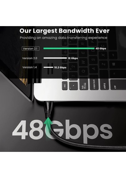 8K 60Hz Ultra HD HDMI 2.1 Görüntü Aktarma Kablosu, 1,5 Metre, 80402 modelleri