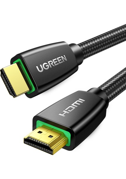 Örgülü 4K 18 Gb/s HDMI 2.0 Kablo Siyah, 1 Metre, 40408