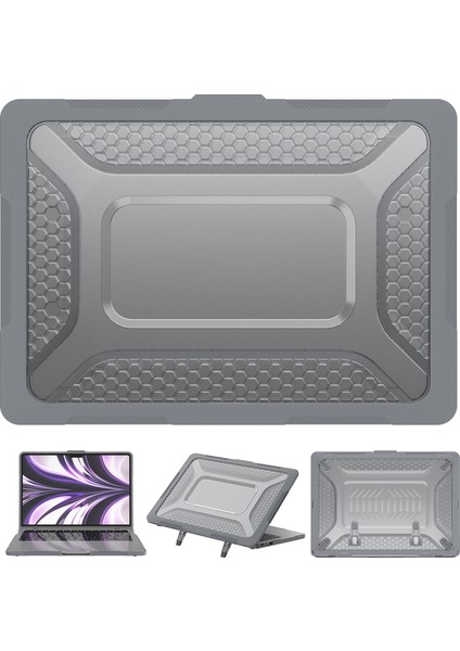 MacBook Air 13 (2025) / (2024) / (2022) M2 Dizüstü Bilgisayar Kılıfı Darbeye Dayanıklı Sert Pc Yumuşak Tpu Ayaklık Kılıfı (Yurt Dışından) fiyatları