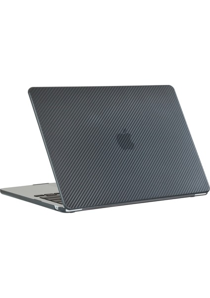 MacBook Air 15 (2025) / (2024) A3114 M3 / (2023) M2 A2941 Kılıfı Karbon Fiber Dokulu Plastik Dizüstü Bilgisayar Kılıfı (Yurt Dışından) fiyatları