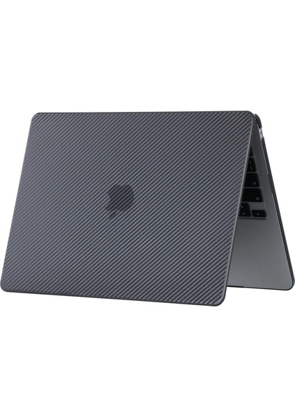 MacBook Air 15 (2025) / (2024) A3114 M3 / (2023) M2 A2941 Kılıfı Karbon Fiber Dokulu Plastik Dizüstü Bilgisayar Kılıfı (Yurt Dışından) fırsatları