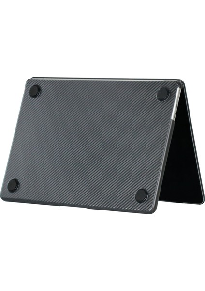 MacBook Air 15 (2025) / (2024) A3114 M3 / (2023) M2 A2941 Kılıfı Karbon Fiber Dokulu Plastik Dizüstü Bilgisayar Kılıfı (Yurt Dışından) indirimleri