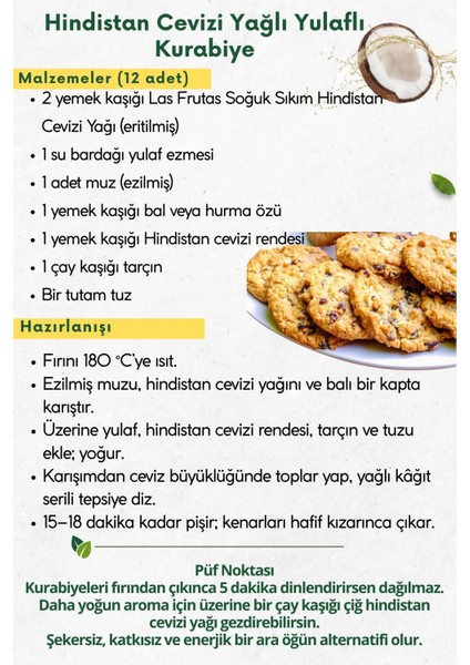 Organik Yemeklik Hindistan Cevizi Yağı 1 Litre 2'li Doğal & Soğuk Sıkım