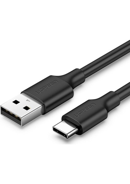 USB-C - USB-A 3A QC Hızlı Şarj Kablosu, 0,5 m, Siyah, 60115