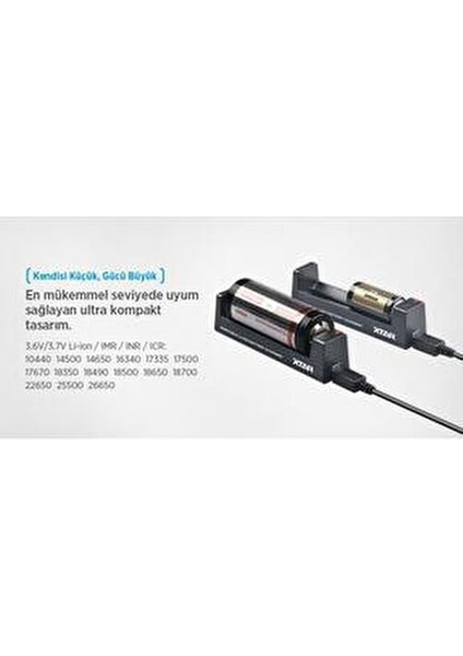 MC1 Universal Li-ion Pil Şarj Cihazı 5V DC 500mA 1 Adet Şarj Edilebilir Pil İçin