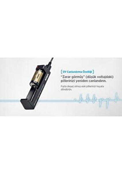 MC1 Universal Li-ion Pil Şarj Cihazı 5V DC 500mA 1 Adet Şarj Edilebilir Pil İçin