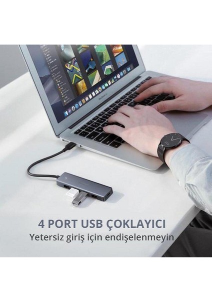 4 Portlu USB 3.0 Hub USB Çoklayıcı Adaptör, 50985