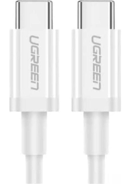 USB-C 60W 3A QC PD Hızlı Şarj Kablosu, 1 m, Beyaz, 60518