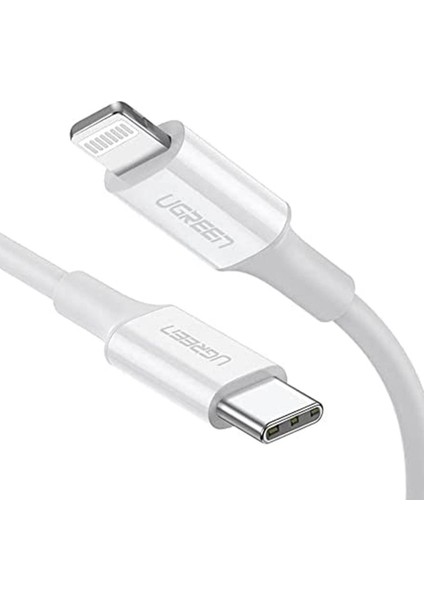 USB-C - Lightning 3A PD MFi Sertifikalı Hızlı Şarj Kablosu, 2 m, Beyaz, 60749