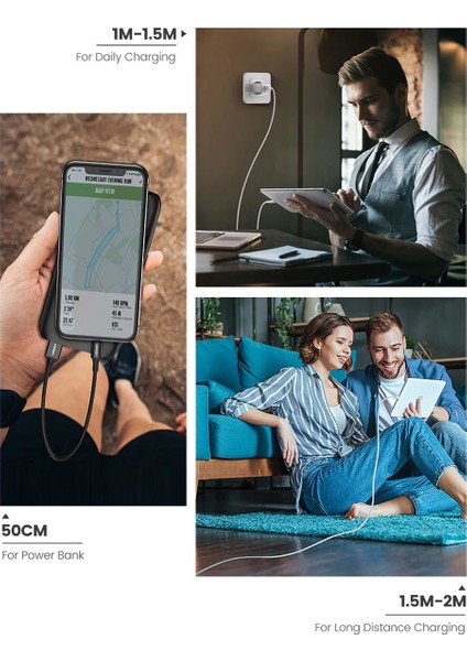 Lightning - USB-A MFi Sertifikalı İphone Hızlı Şarj Kablosu, 2 m, Siyah, 80823 fırsatları