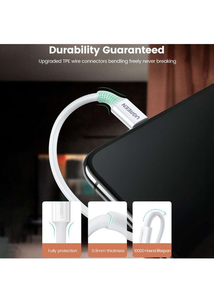 Lightning - USB-A MFi Sertifikalı İphone Hızlı Şarj Kablosu, 1 m, Siyah, 80822