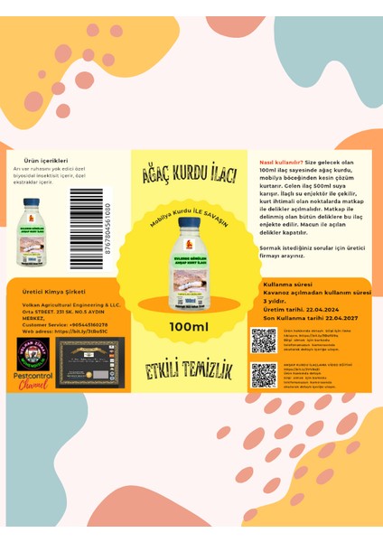 Ahşap Kurdu Böcek Odun Toz Biti Ağaç Kurdu En Etkili Bit SOLÜSYONU Öldüren Yok Eden 250ML ÜRÜN Hediye fiyatları