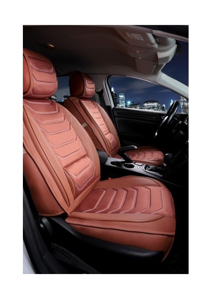 Aldysm Bmw 2 Serisi 216D Uyumlu Lüx Deri Oto Koltuk Kılıfı Ön Arka Takım Sports Model Tarçın
